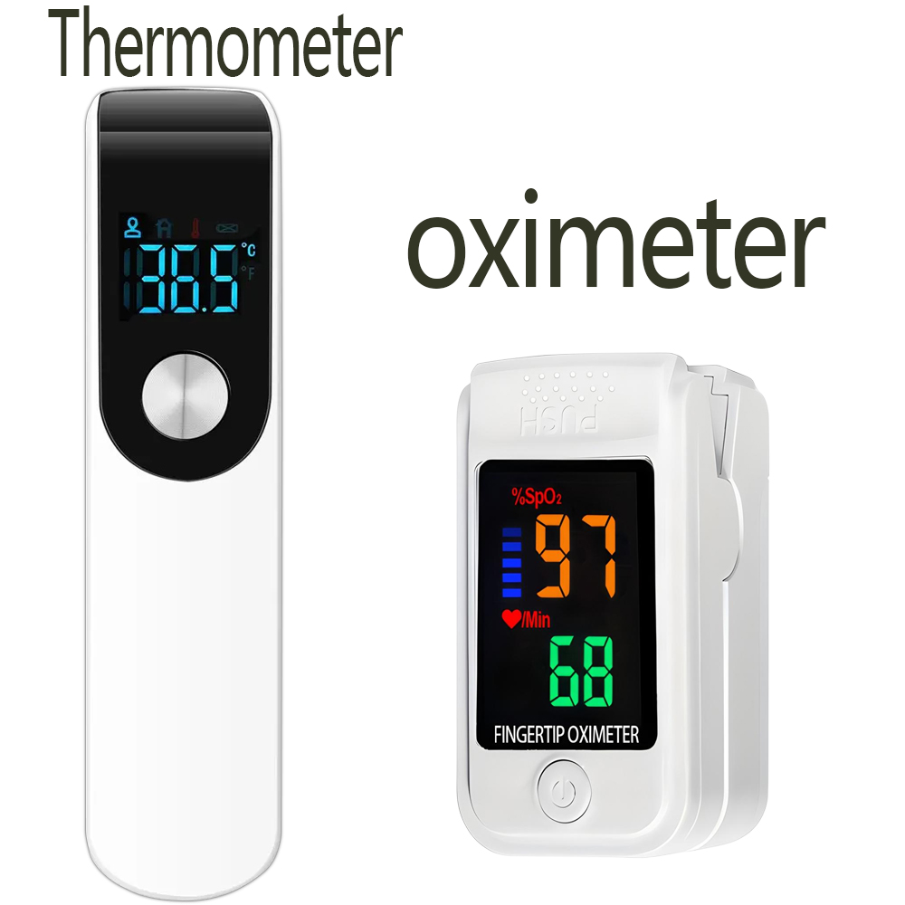 Pulse Oximeter - Termómetro electrónico infrarrojo 2 en 1