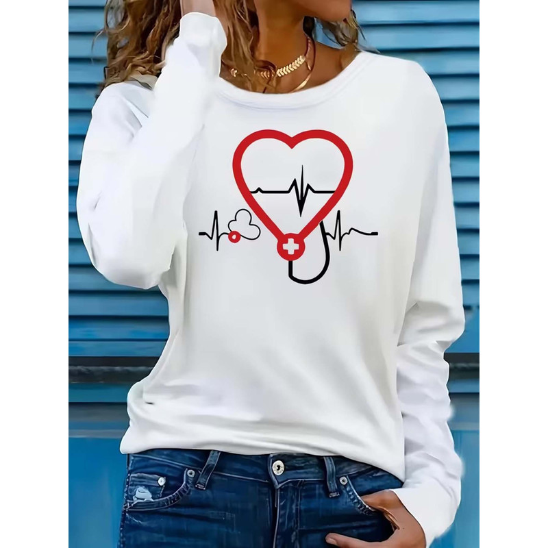Camiseta de manga larga con es - Stethoscope reseña y precio